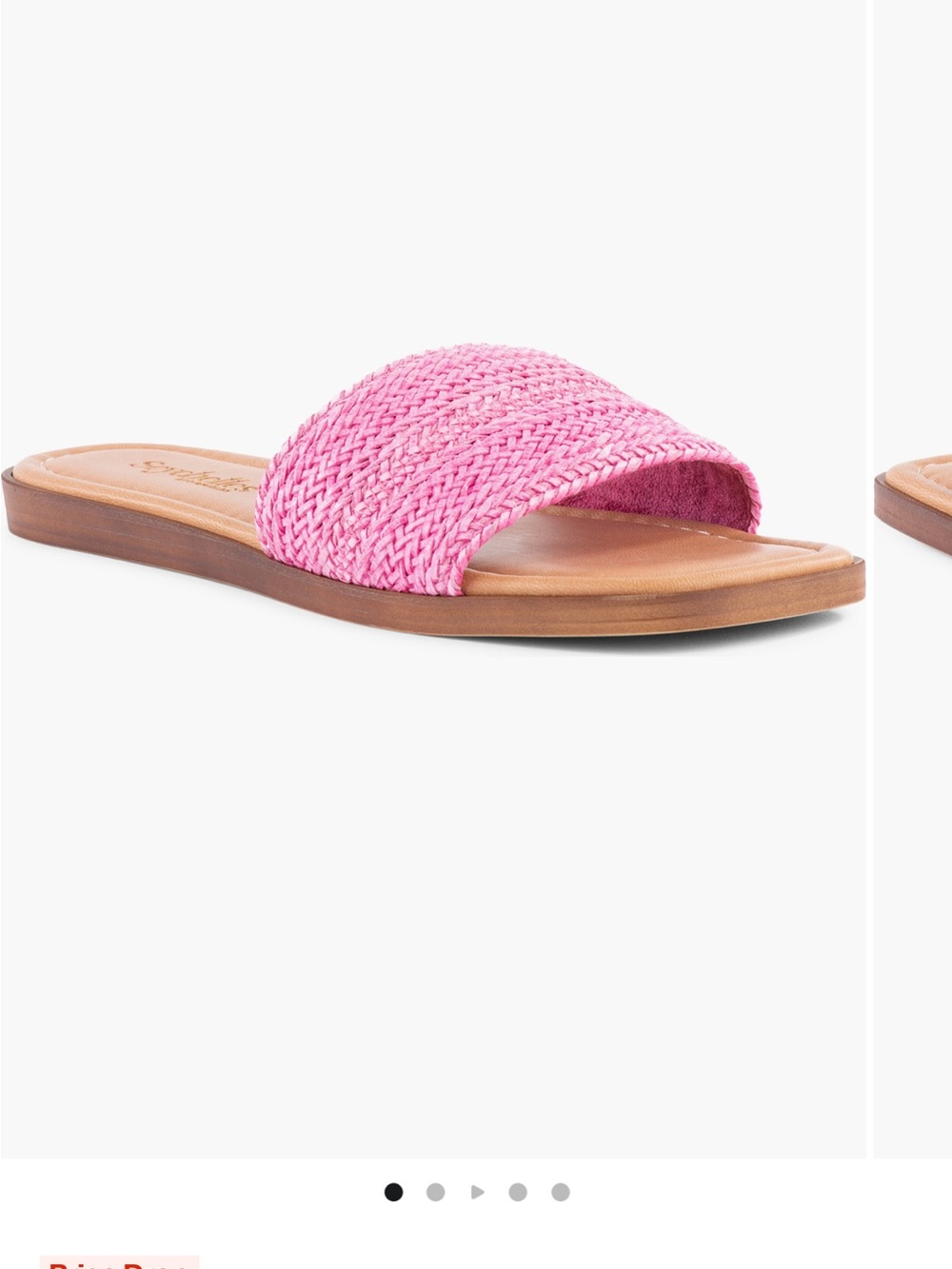 Seychelles Pink Woven Slide Sandal